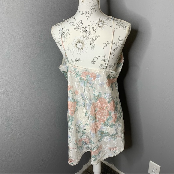 Vintage Dreamtime Floral Lingerie W/ Lace USA LG - Picture 2 of 5